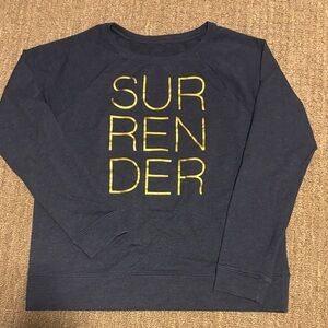 Lucy Navy Sweatshirt with Gold Lettering